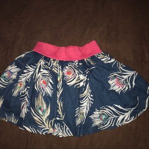 Hollister Peacock Print Mini Skirt